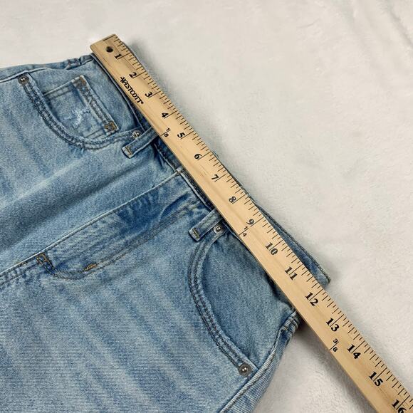 NWOT Universal Thread Denim Maxi Skirt sz 00 / 24" Waist Front Slit Light Wash - Picture 7 of 10